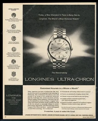 £9.66 • Buy 1968 Longines Ultrachron Ultra-Chron Watch Photo Vintage Print Ad