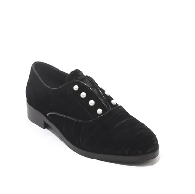 Alberto La TORRE 4260 Black Velour / Patent Leather Oxfords Shoes 36 / US 6 • $96