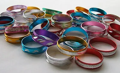 GIRLS ALUMINIUM RINGS MIXED SIZES AND COLOURS (pack Of 20) • £2.65