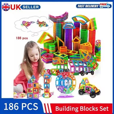 186PCS Upgraded Version Magnetic Building Blocks Kit Building Blocks Set  Mini • £20.90