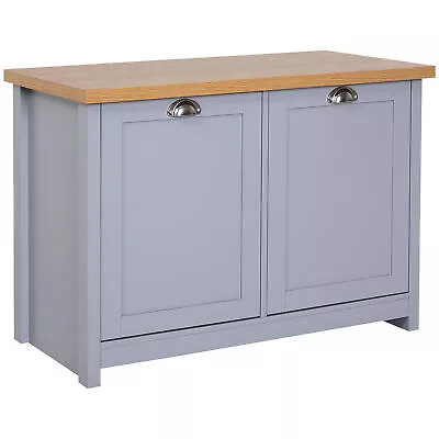 HOMCOM Shoe Cabinet 4Storage Units Wood Effect Top Entryway LivingRoom Furniture • £55.99