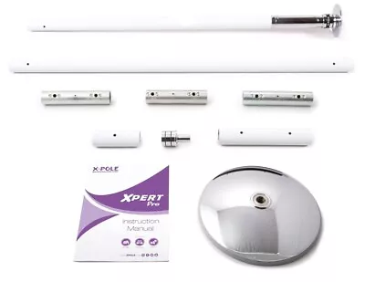 $389.99 • Buy XPole X-PERT Pro 45mm PX Spinning Static Dance Exercise X Pole Set PC White NEW