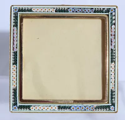 Vintage Micro Mosaic Square Easel Picture Frame Made In Italy • $55