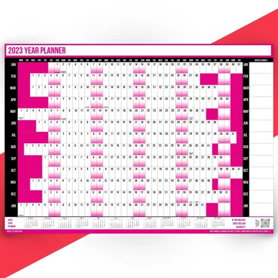 £2.49 • Buy 2023 Year Planner Calendar A1-A2 Size Full Year Wall Planner Home Work Office