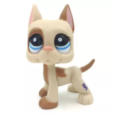 Little Littlest Pet Shop LPS Figure Toys # 1647 Great Dane Dog Puppy Pink Ear Br • $25