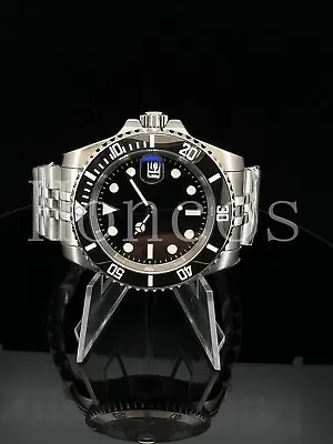 Custom Made Yacht Master Style Watch SKX NH35 Movement BLK/WH Ceramic Bezel JUB • $119.99