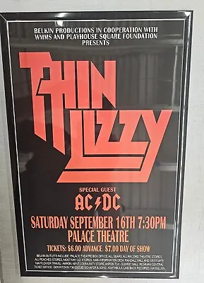 Thin Lizzy And ACDC Framed Concert Poster 1978 Cleveland Palace Theater • $21.99