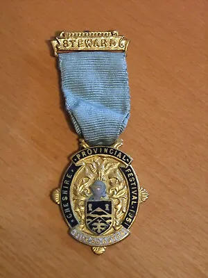 £9.95 • Buy Masonic Cheshire Provincial Festival - Steward's Jewel 1951 RMIB