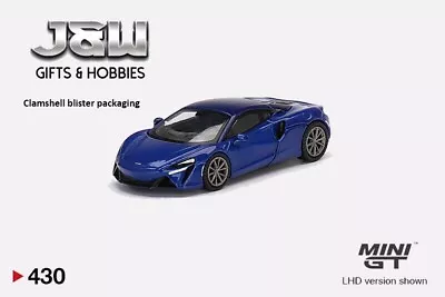 Mini GT McLaren Artura Volcano Blue MGT00430 1/64 • $7.99