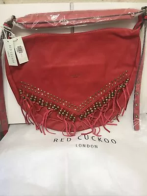 Red Cuckoo Red Shoulder Bag With Tassels 654 Red  (size In Description)* • £14