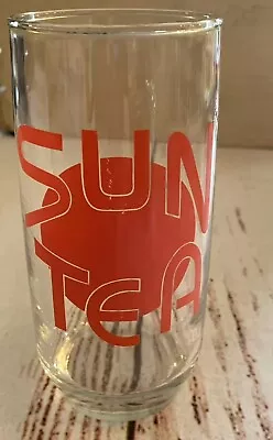 Vintage Sun Tea Clear Glass Drinking Cup 6” Tall • $8.99