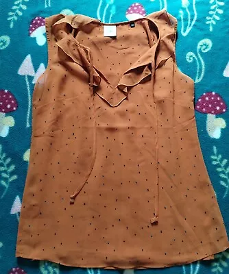 CABI Women's Orange Sheer Blouse Size XS • $2.99