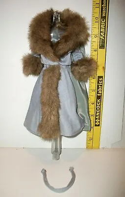 New Mattel Barbie Society Hound Faux Fur Trim Coat With Belt Clothes Rare Nfb  • $165.77