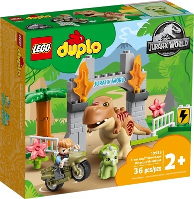 Lego Duplo 10939 T. Rex And Triceratops Dinosaur Breakout - New (Free Shipping) • $90