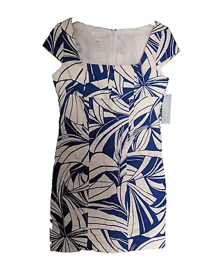 London Times Ladies New Blue & White Stretch Shift Dress Womens Uk Size 14 'z49 • £4.99