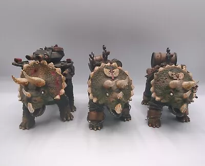 3 Custom Table Top Warhammer/Dungeon's And Dragons Triceratops Mount Figures  • £20