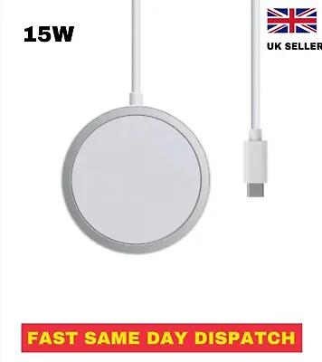15 W Mag Safe IPhone 14 13 12 11 XR XS Pro Max Fast Wireless Charger For Apple • £2.99