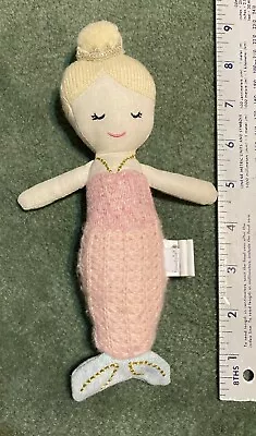 Mud Pie Mermaid Girl Doll Plush Mermaid Stuffed Animal With A Bell Inside • $7.45