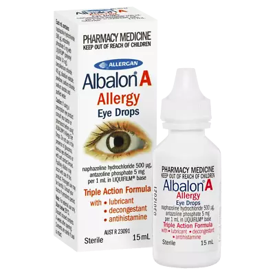 Albalon A Allergy Eye Drops 15mL Triple Action Formula Lubricant Decongestant • $19.56