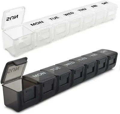 Extra Large Weekly Pill Box Organizer 2 Pack 7 Day Jumbo Pill Case • $7.63