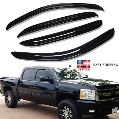 4pcs For 07-14 Chevy Silverado 1500 GMC Sierra Crew Cab Vent Shade Window Visor • $37.99