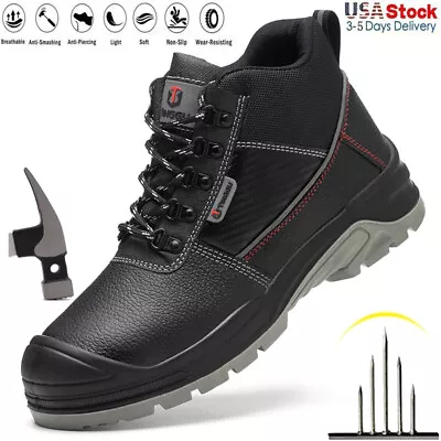 Mens Waterproof Work Boots Steel Toe Safety Shoes Indestructible Non Slip Boots • $44.09