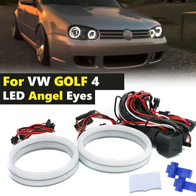 4pcs Cotton SMD LED Angel Eyes Halo Ring For VW Golf4 IV MK4 98-05 Headlight DRL • $48