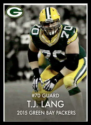 2015 Green Bay Packers Madison Police 7 T.J. Lang Football Card • $1.50