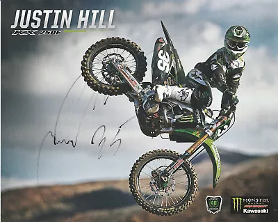 Justin Hill Signed Auto'd 8x10 Photo Poster Ama Supercross Monster Kawasaki • $19.99
