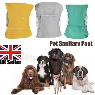 £4.19 • Buy Male Dog Puppy Pet Nappy Diapers Belly Wrap Band Sanitary Pant Underpant S-XL UK