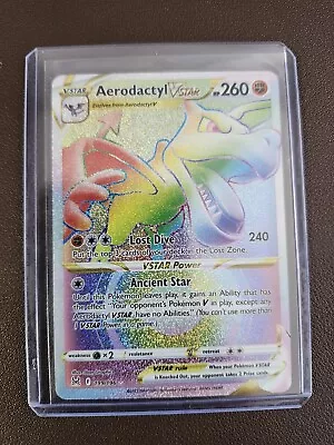 2022 Pokemon TCG Lost Origin Aerodactyl VSTAR Rainbow Rare #199/196  • $10