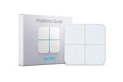 ~NEW~ Aeotec WallMote Quad Gen5 Z-Wave Plus 4-Button Wireless Remote [ZW130] • $69.99