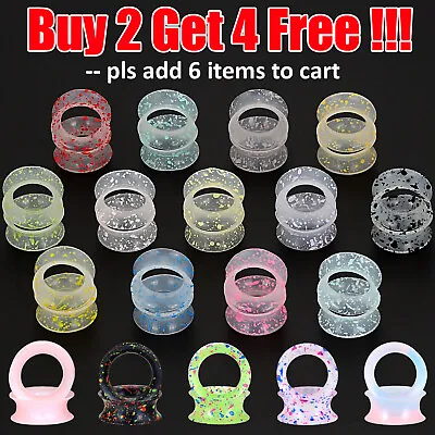 2PCS-ULTRA THIN SKINS TUNNELS-Silicone Ear Skin-Ear Gauges-Soft Ear Plug 2G-3/4  • $3.99