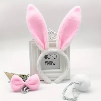 Cute Rabbit Dress Up Accessories Ears Bow Tie And Tail Adult Or Child • £3.99