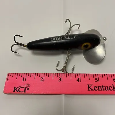 Large Vintage Jitterbug Fishing Lure Black Jitter Bug • $89.99