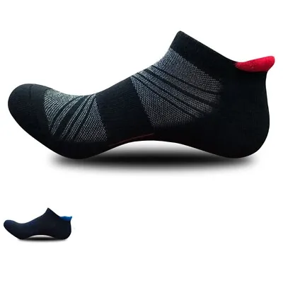 3 To 7 Pairs Mens Low Cut Ankle Athletic Running Cotton Socks With Cushion Tap • $8.99
