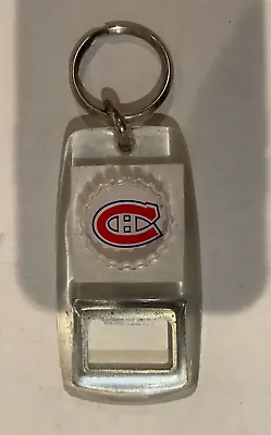 Vintage Acrylic Montreal Canadiens Bottle Opener Key Chain • $11.99