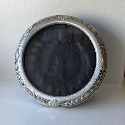 Vintage S B Sterling Silver Round Picture Frame Easel Back 3.5  Fits 2.75  Photo • $29.99
