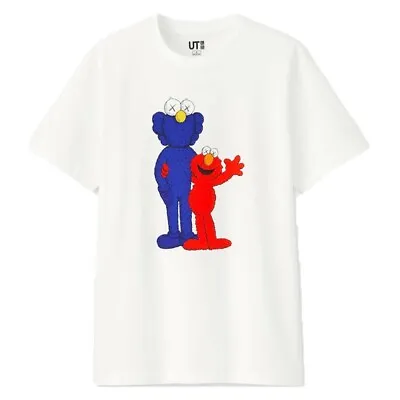 £70 • Buy Kaws X Uniqlo X Sesame Street Bff Elmo T Shirt Tee Size S 