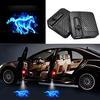 For Ford Mustang Car LED Door Light Blue Horse Logo Ghost Shadow Projector Lamp • $13.99