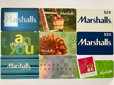 9 Marshalls Department Store Gift Card Collectible Cards • $9.95