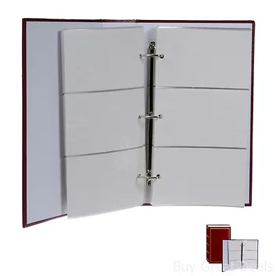 4x6 Photo Album 3 Ring Pockcet Storage Case Picture Book Holds 504 Burgundy New • $13.98