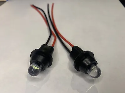 2x LED 501 Push Fit Inc Bulbs Car Rubber Socket Holder Dashboard Side Light • £4.39