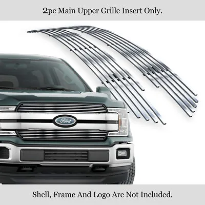 For 2018-2020 Ford F-150 XL/XLT/Lariat Bar Upper Stainless Chrome Billet Grill • $59.99