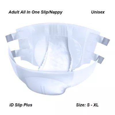 Adult Incontinence All In One Slips/Nappies Unisex ID Slip Plus S-XL112pcs • $216