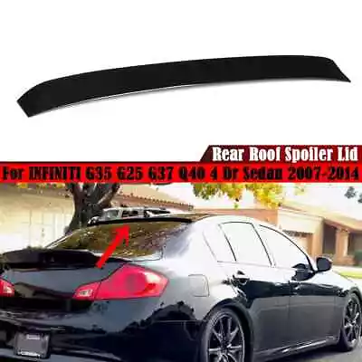 Black For 2007-2015 Infiniti G25 G37 G35 Q40 Sedan Rear Trunk Roof Spoiler Lip ` • $59.98