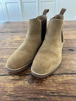 J Crew Mens Tan Suede Chelsea Boots Size 9 • $69.99