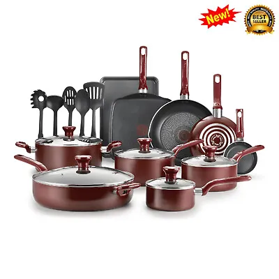 Nonstick Cookware 20 Piece Pots Pan Set Kitchen Cooker Dishwasher Safe W/ Lids • $78.80