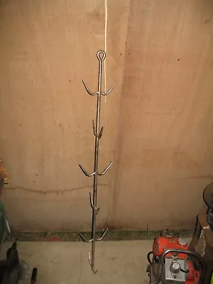 Vtg Stainless Steel Meat Hook 12 Hook 48  Butcher Deer Hunting Halloween Decor • $72.25