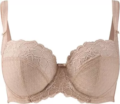 Panache Envy Full Cup Everyday Bra Beige/Nude Wired UK 28F • £21.99